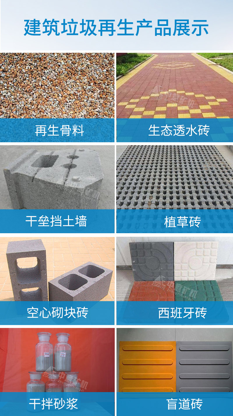 建筑垃圾再生產品