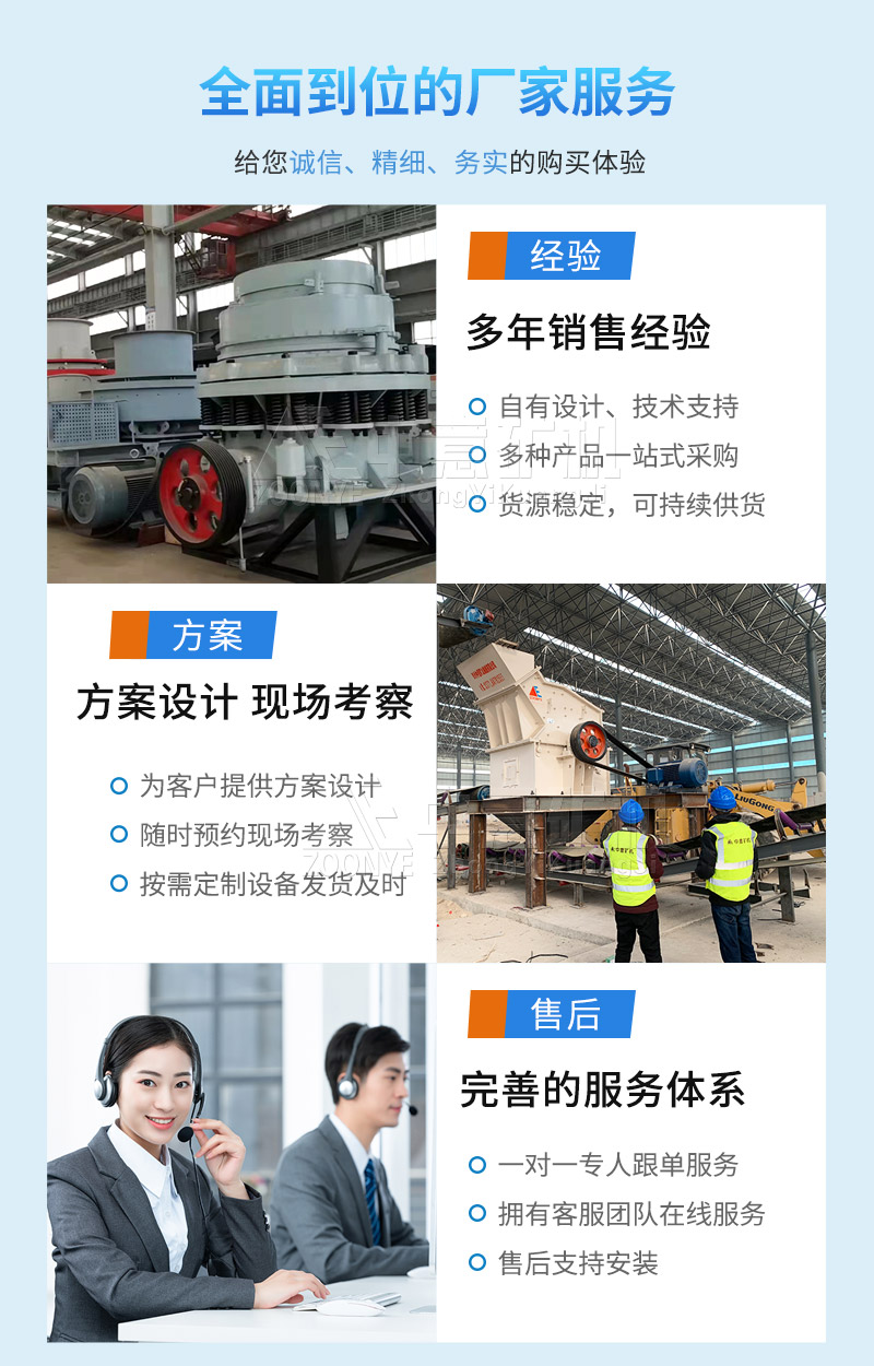 中意礦機(jī)制砂機(jī)提供售前、售中、售后服務(wù)
