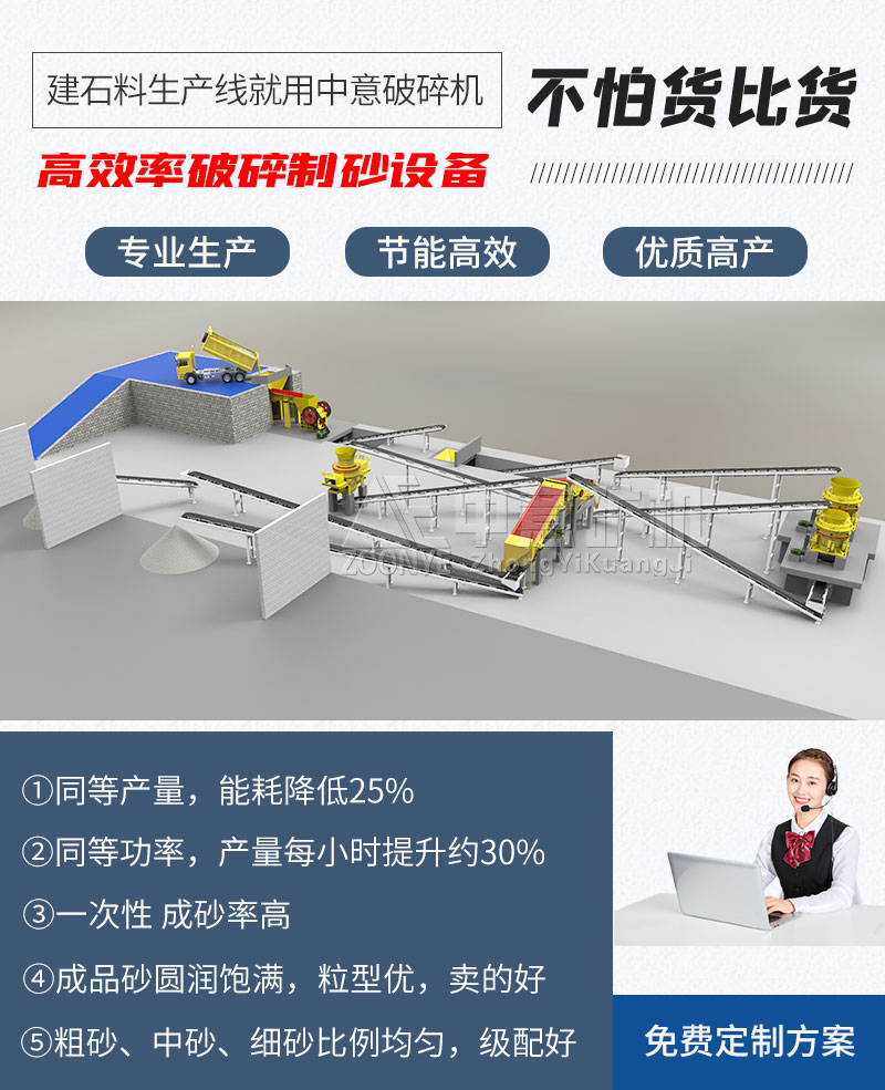 鵝卵石破碎生產(chǎn)線工藝特點(diǎn)